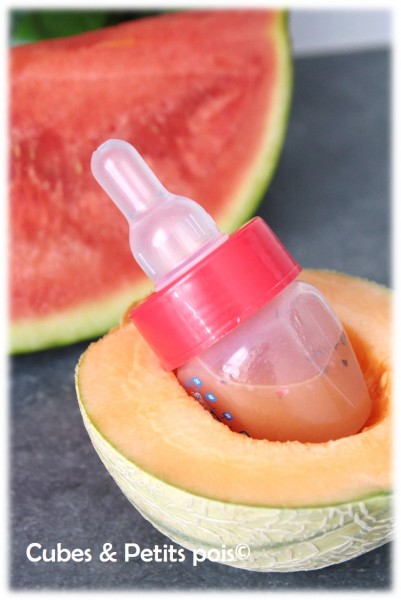 Recette Pour Bebe Jus De Melon Pasteque A La Menthe Cubes Petits Pois