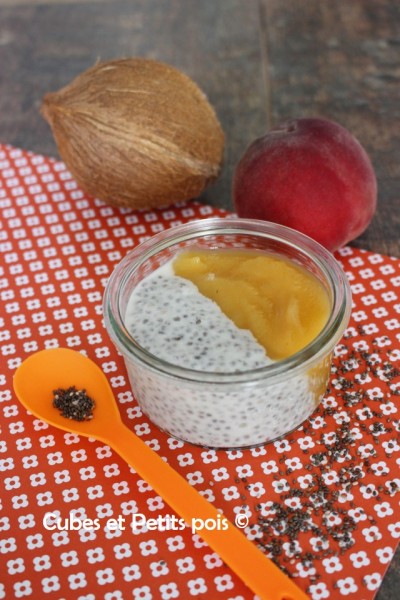 Pudding De Graines De Chia A La Peche Recette Pour Bebe Cubes Petits Pois