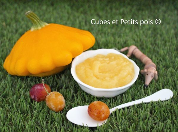 Puree De Patisson Mirabelle Recette Bebe Des 8 Mois Cubes Petits Pois