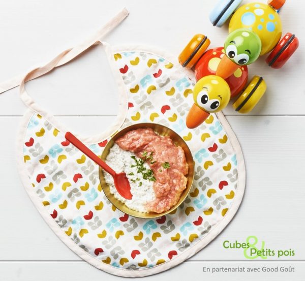 Chia Coco Et Compote Fraise Banane Menthe Dessert Pour Mon Bebe Cubes Petits Pois